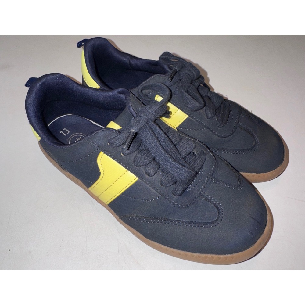Wonder Nation Boys Black & Yellow Memory Foam Sneakers Size 13 Low Top